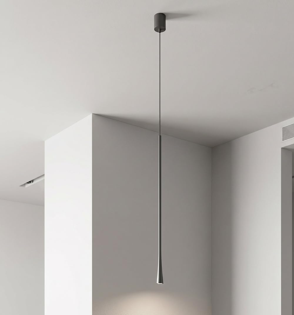 Generico Lampadario a led sospensione design moderno grande per camera da letto, salotto, soggiorno, cameretta, ingresso, corridoio, sala da pranzo, RD-1081 (Nero)