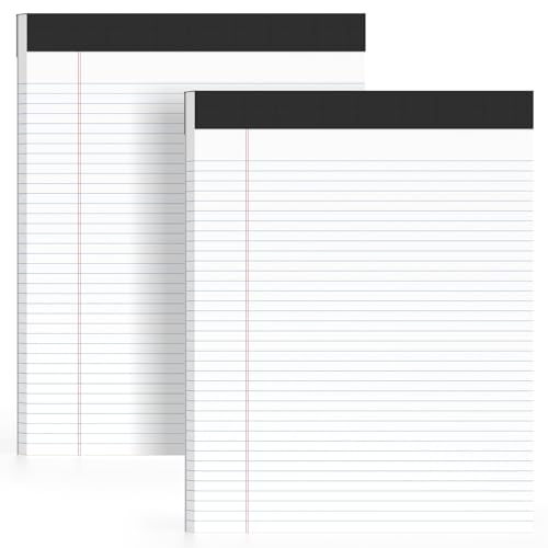AILZFEI 2 Pack of Legal Pads 8.5 x 11 College Ruled Writing Pads 8.5