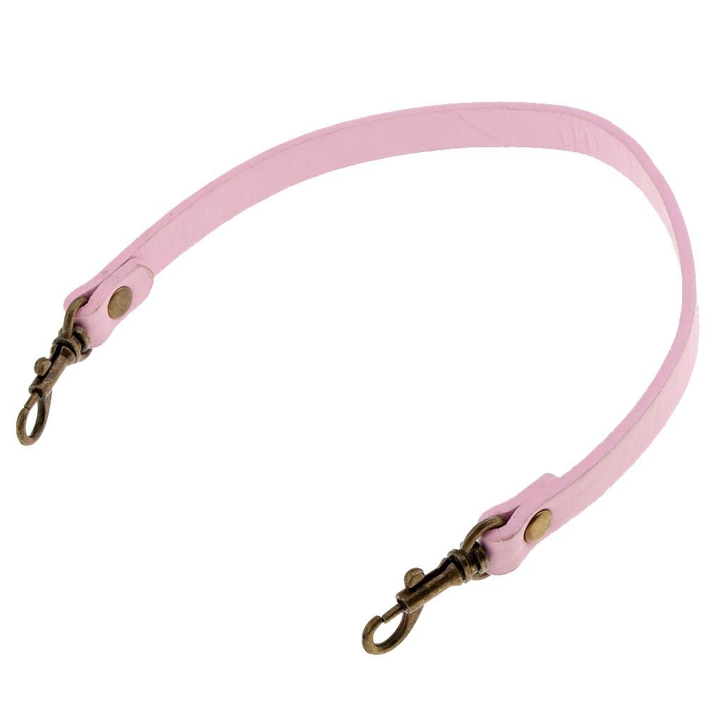 URJIX™ PU Leather Short Handbag Bag Strap Replacement Purse Handle 36cm Pink-image-14