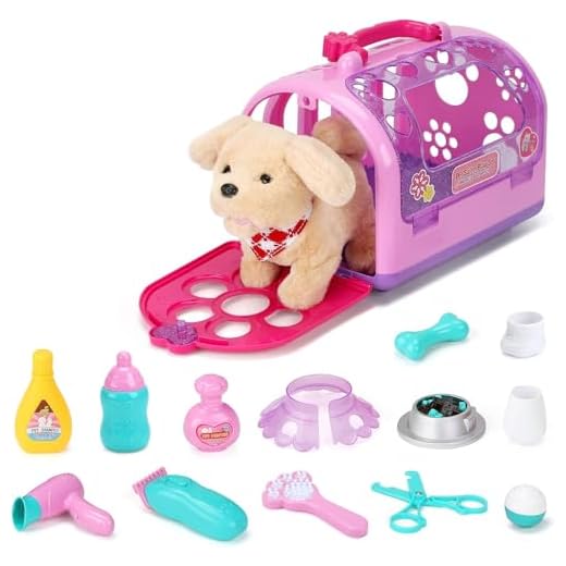 Sotodik Veterinaria Perritos de Juguetes Cuidado de Mascotas Juego de rol Regalos Mascotas Perros Accesorios Veterinaria Enfermería Doctora Kit Juego de Roles Regalos para Niños Niñas 2 3 4 5 Años