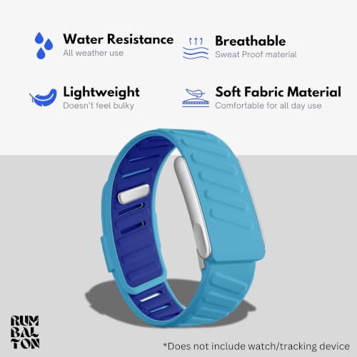 Image of Premium Sports Strap for Whoop 5.0 - One & Peak 2025 Released Band Replacement Strap Accessory | Soft Felt | Silicone Band for Fitness (Device Not Included) (Sky Blue)