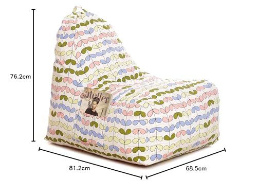 Image of Style Homez Hackey Cotton Canvas Abstract Printed Bean Bag XXL Size Filled with Beans Fillers