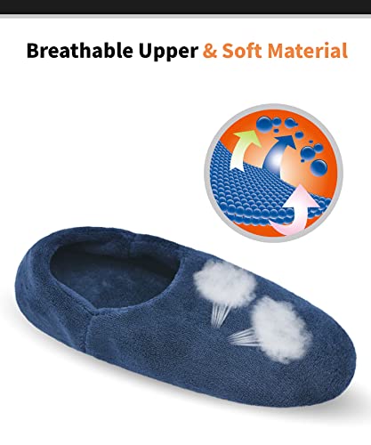 Image of Keyela Unisex Gripper Slipper Socks, Fleece Lined Winter House Slippers | Plush fuzzy warm indoor winter footwear Universal winter sock slippers fit men and women