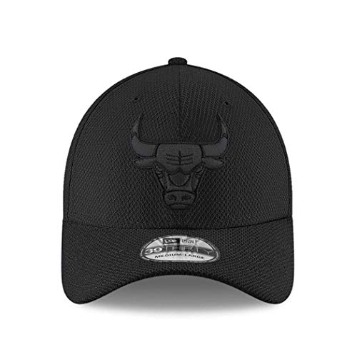 New Era 39Thirty Diamond Cap - Chicago Bulls schwarz - M/L