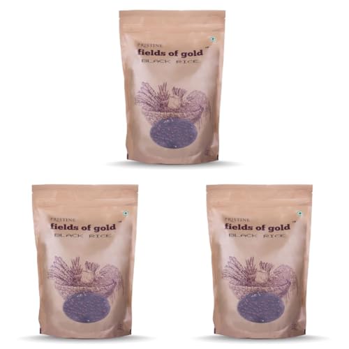 Image of PRISTINE Fields of Gold Black Rice, 1 kg (Pack of 3)