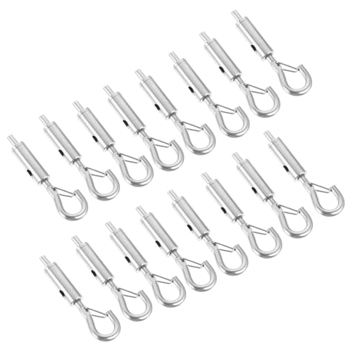 ABOOFAN 20 piezas tensor de cable con gancho para suspensión y accesorios de cable para uso interior y exterior miniatura 1