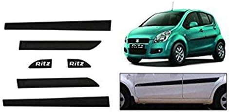 AUTOXYGENSide Door Beading Black Door Protector Accessories for Ritz (Set of 6 Pcs.)
