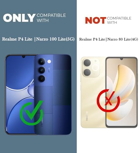 Image of Jkobi Shockproof Crystal-Clear Back Cover for Realme P4 Lite 5G | Realme Narzo 100 Lite 5G (Magsafe Wireless Support | Drop & Camera Protection | Hard Polycarbonate)