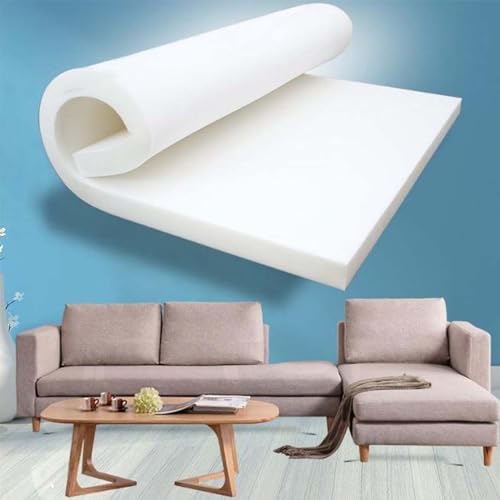 Monbaer Upholstery Firm Foam Home Accessories Supplies, Custom Size Replacement High Density Foam Padding for Cushions, Sofa, Beds, Seats, Campervans, Indoor/Outdoor (120x120x8cm)