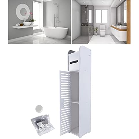 VickyHome Slim Narrow Bathroom Storage Cabinet Cover