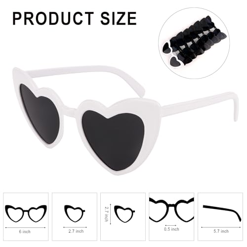 Semato Heart Shaped Sunglasses 8 Pairs Bachelorette Party Sunglasses Gifts for Women and Girls2