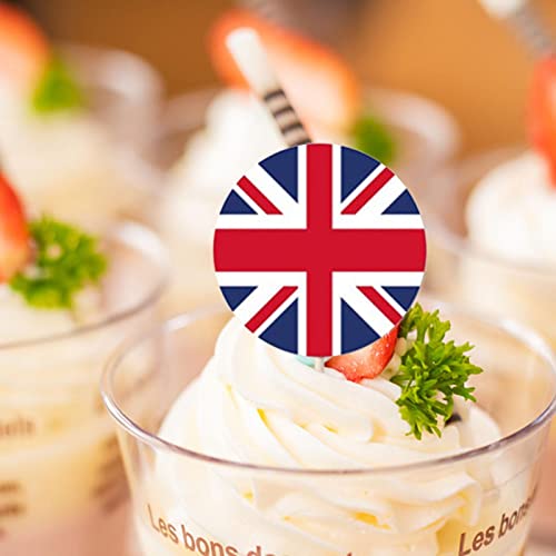 cupcake jubileu da rainha,Union Jack Cake Decorations Patriotic British Cake Picks | Decorações bolo