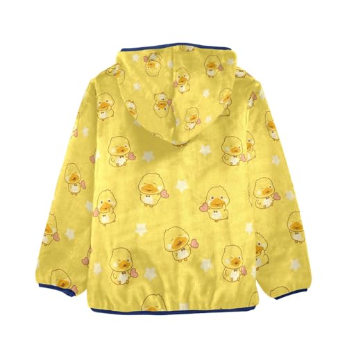Little Cute Duck Girls Fleece Jacket Girls Fall Jacket Girls Zip Up Hoodie Girls Sherpa Jacket 2-10T2