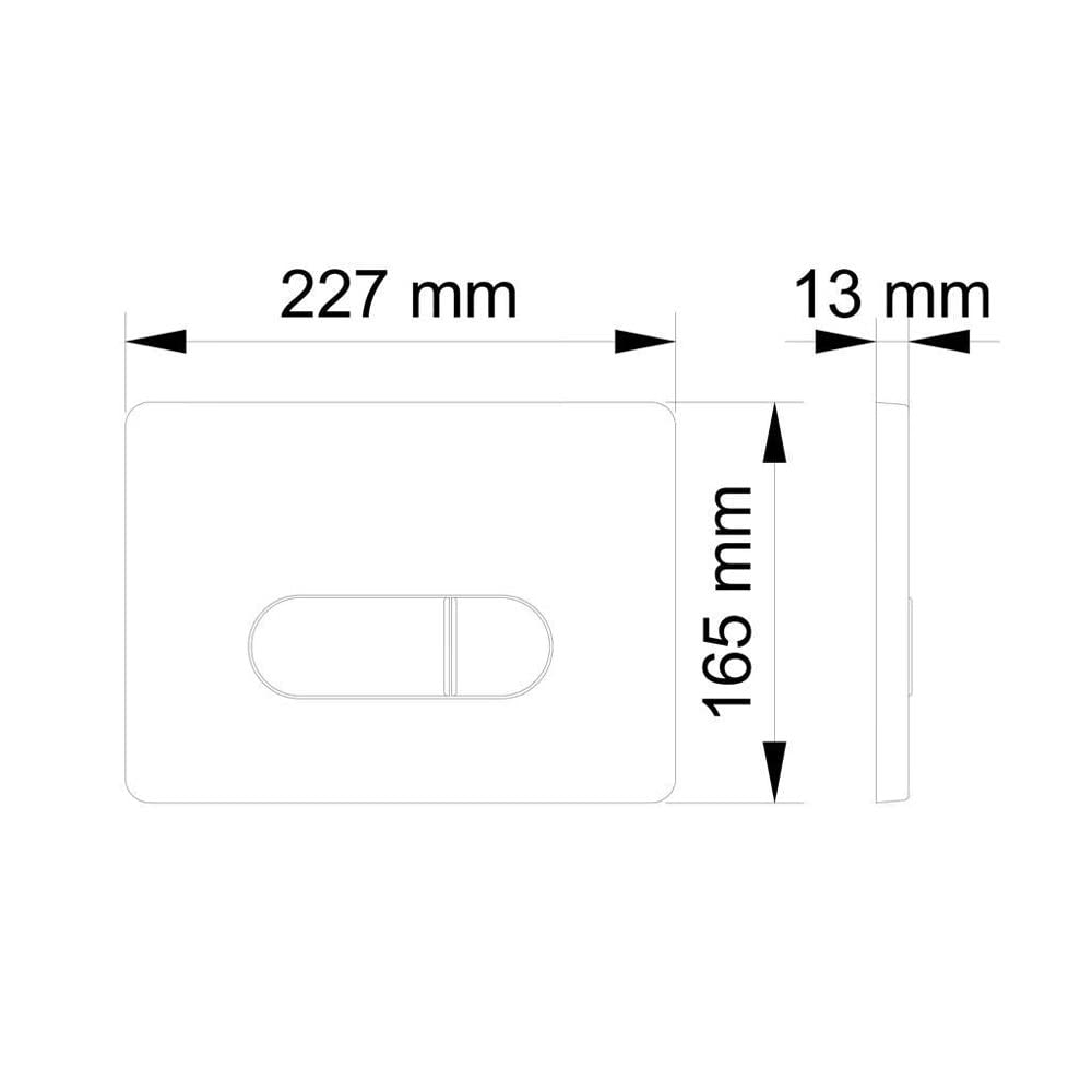 Belvit Elemento de montaje para pared con placa de accionamiento