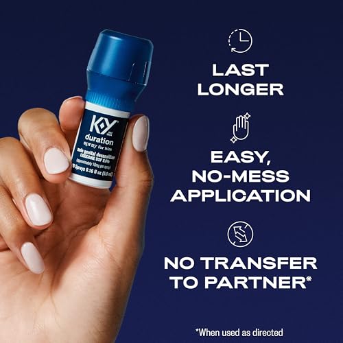 duration spray for men k-y male genital desensitizer numbing spray to last longer 016 fl oz 36 sprays made with lidocaine to help men last longer in bed