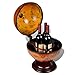 vidaXL Eucalyptus Wood Wine Stand - Rotatable Tabletop Globe Bar with 16th Century Nautical Maps & Antique Frescoes - Brown Farmhouse Style for Home/Office