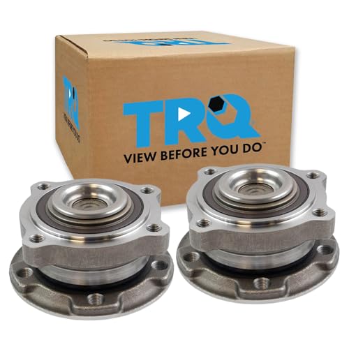 Image of TRQ 2 Piece Front Passenger Side Wheel Bearing & Hub Assembly Set with ABS Sensor Compatible with 2014-2016 BMW X5 2015-2016 X6