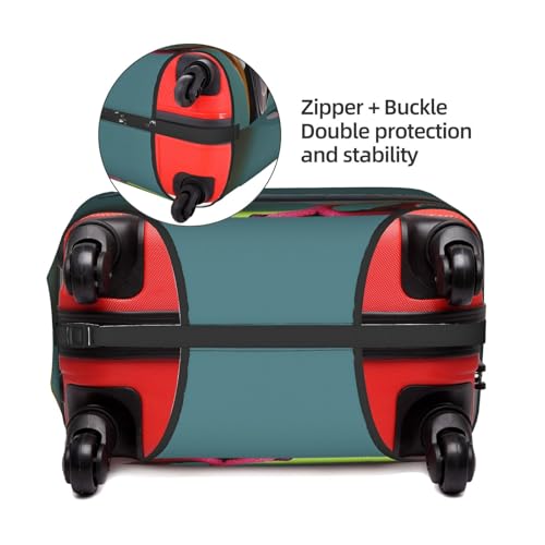 cartoon pigeon 4 print Anti-scratch Luggage Cover, Luggage Protective Case, Washable Luggage Cover3