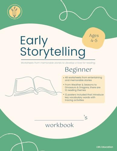 Beginner Early Storytelling: Worksheets from entertaining and memorable stories to develop a love for reading.