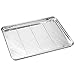 Wildone Baking Sheet & Rack Set [2 Sheets + 2 Racks], Stainless Steel Cookie Pan with Cooling Rack, Size 16 x 12 x 1 Inch, Non Toxic & Heavy Duty & Easy Clean