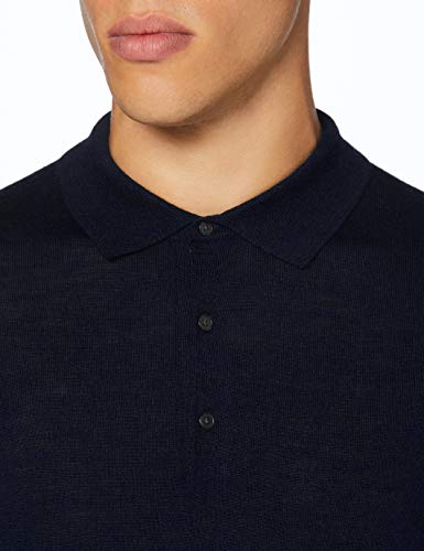 MERAKI Maglione in Lana Merino Uomo, Blu (navy)