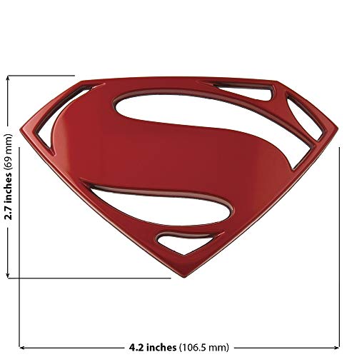 Image of Fan Emblems Superman 3D Car Badge (BvS Logo - Red Chrome)