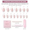 Glamnetic Press On Nails - Mother Pearl | Medium Almond White French Tip Fake Nails, Salon Quality French Manicure | 15 Sizes - 30 Nail Kit with Glue #3