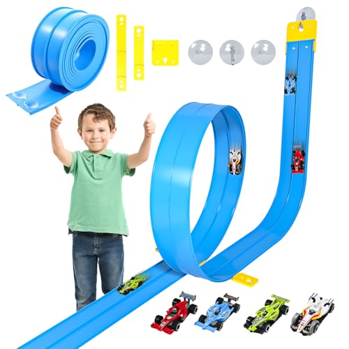 Circuit de voiture flexible de 5m pour s'amuser partout sans encombrer la chambre