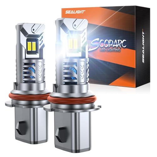 Image of SEALIGHT 9007 /HB5 Fog Bulb, 40,000LM Super Brighter,6500K Cool White 9007 /HB5 Bulbs or Fog,3 Min Plug and Play Lights Combo, Headlight Eyebrows, Pack of 2