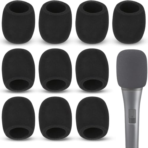 NJCXOLA 10PCS Mousse Micro Casque,Mousse Bonnette Microphone Anti-Vent Mousse Microphones Couvertures,Utilisé Pour Filtre Anti Pop Anti Vent En Mousse En Mousse Pour Les Vacances Et Les Fêtes