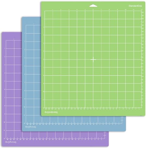 Image of 3Pcs Craft Cutting Mats for Cricut,Standard, Strong & Light Grip, Multi Color Craft Cutting Mat for Cricut 12x12 inches Craft Cutting Mat for Cricut Explore Air 2 /Air /One /Maker