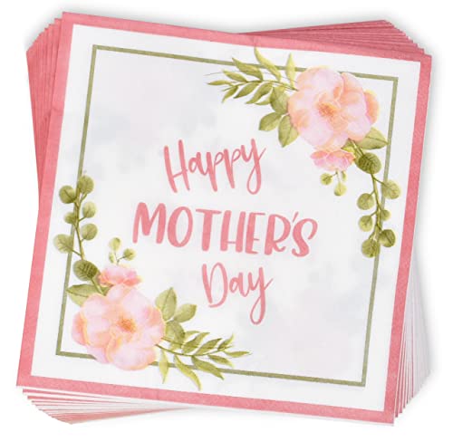 Happy Mother's Day Party Supplies Tableware Set 24 9" Paper Plates 24 7" Plates 24 9 Oz Cups 50 Lunch Napkins For Mothers Best Mom Ever Spring Flowers Theme Disposable Birthday Dinnerware Decorations #TOP3