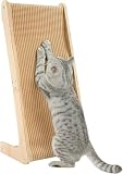 ARATERVIO Katzenkratzmatte Kratzbrett aus Sisal und Massivholz – langlebige Kratzmatte für Katzen, Robustes Kratzmöbel für Wohnungskatzen, stabiles Kratzbrett mit Sisal-Kratzfläche (Typ B)