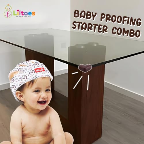 Image of Baby Safety Products Combo | LILTOES Baby Head Protector + Edge Guard for Safety of Kids 6M to 3 Years | Baby Safety Helmet with Corner Guard Protection (Unicorn+Corner)