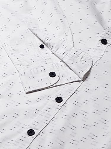 Image of Dennis Lingo Men's Dobby Print Slim Fit Cotton Casual Shirt