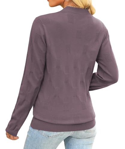 Heymiss Sweaters for Women Long Sleeve V Neck Lightweight Tunic Loose Casual Blouses4