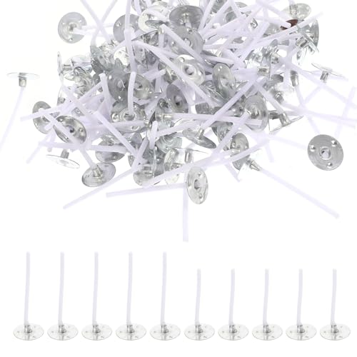 SHERCHPRY 240 piezas mechas para velas con base de aluminio
