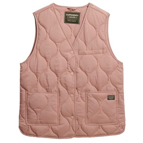 Superdry Para Mujer. W5011947A Chaleco Quilted Lite Liner Rosa (S), Casual, PoliéSter - 4