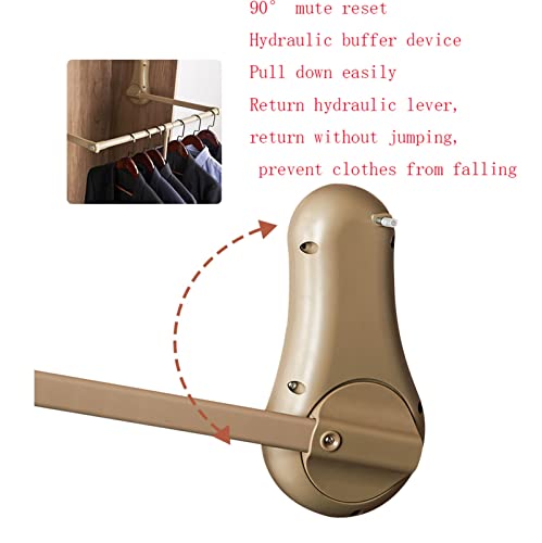 Tringle à vêtements télescopique alu gain de place suspendre cintre armoire - 5