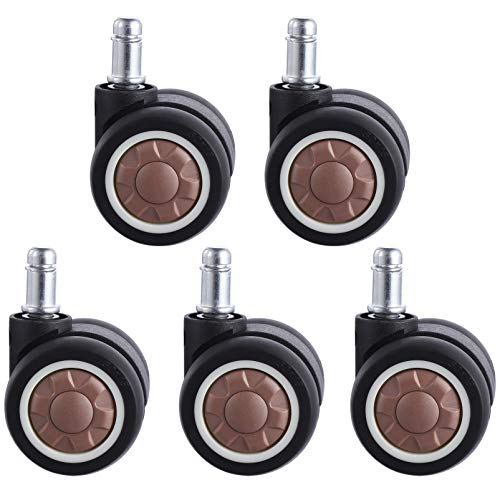 Rodas giratórias TEHAUX 5 peças sem ruído resistentes ao desgaste universal para móveis e carrinho d