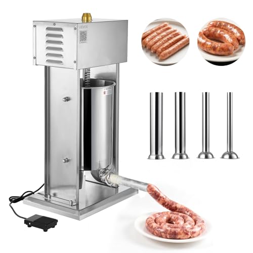 VEVOR Electric Sausage Stuffer, 25 LBS / 12 L Vertical Meat Stuffer, Stepless...