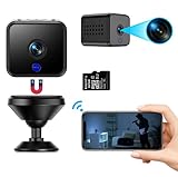 WiFi Mini Camera Spy Wireless 1080P HD Tiny Surveillance Camera Hidden with 32G SD Card, Night Vision Motion Detection for Home Office