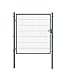 Gartentor | extra breit, B150 x H140 cm | Anthrazit RAL 7016 | Einzeltor inkl. Torpfosten & Schließzylinder | verzinkt & pulverbeschichtet | UV- und witterungsbeständig