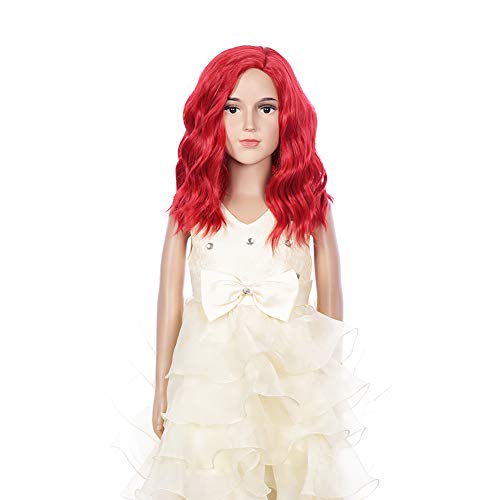 Image of PATTNIUM Kids Children Red Wig for Girls Short Wavy Red Wig Cosplay Halloween Party Costume Synthetic Wigs