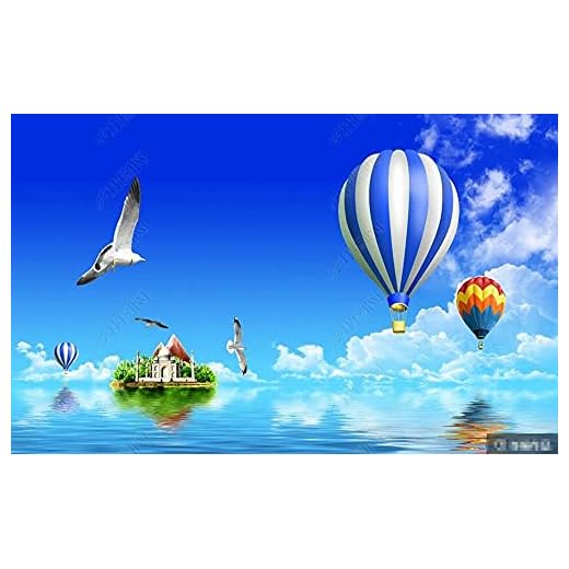 Väggmålningar Tapeter Tapet Luftballong För Havsblå Himmel Väggduk Väggmålning Tapeter för Sovrum Vardagsrum Soffa Tv bakgrunder Väggdekoration,430x300cm