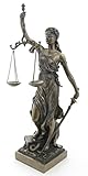 13, la justicia ciega doblar las mujeres figura decorativa de bronce fundido frío