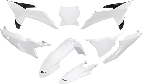 UFO PLAST Complete Plastic Kit Compatible with KTM 125/250/300 SX/250/450 XC-F 2025-2026/250/350/450 SX-F/125/250/300 XC 2025-2027 White KTKIT532@042