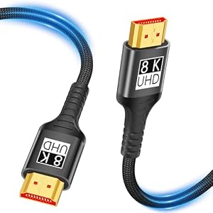 HDMI Cable 5m, HDMI Cable 2.1 5m 8K@60Hz 4K@120Hz 7680P Ultra High Speed Supports HDR10 3D eARC HDCP2.2&2.3,Compatible with PS5/4 X-Box/HDTV/Blu-ray Player/Projector/Monitor/PC
