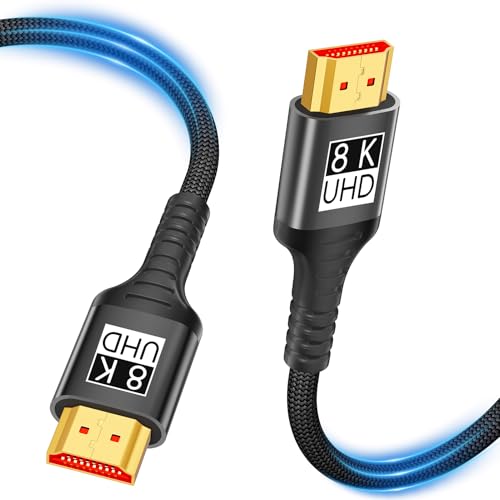 Kryoza Cable HDMI 3 metros,Cable HDMI 2.1 3m 8K@60Hz 4K@120Hz 7680P Ultra Alta Velocidad Soporta HDR10 3D eARC HDCP2.2&2.3,Compatible con PS5/4 X-Box/HDTV/Blu-ray Player/Proyector/Monitor/PC