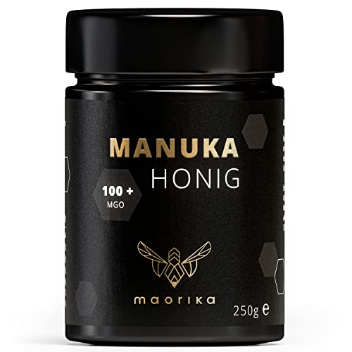 maorika - Manuka Honig 100 MGO + 250g im Glas - das Original aus Neuseeland - mit zertifiziertem Methylglyoxal Gehalt Cover